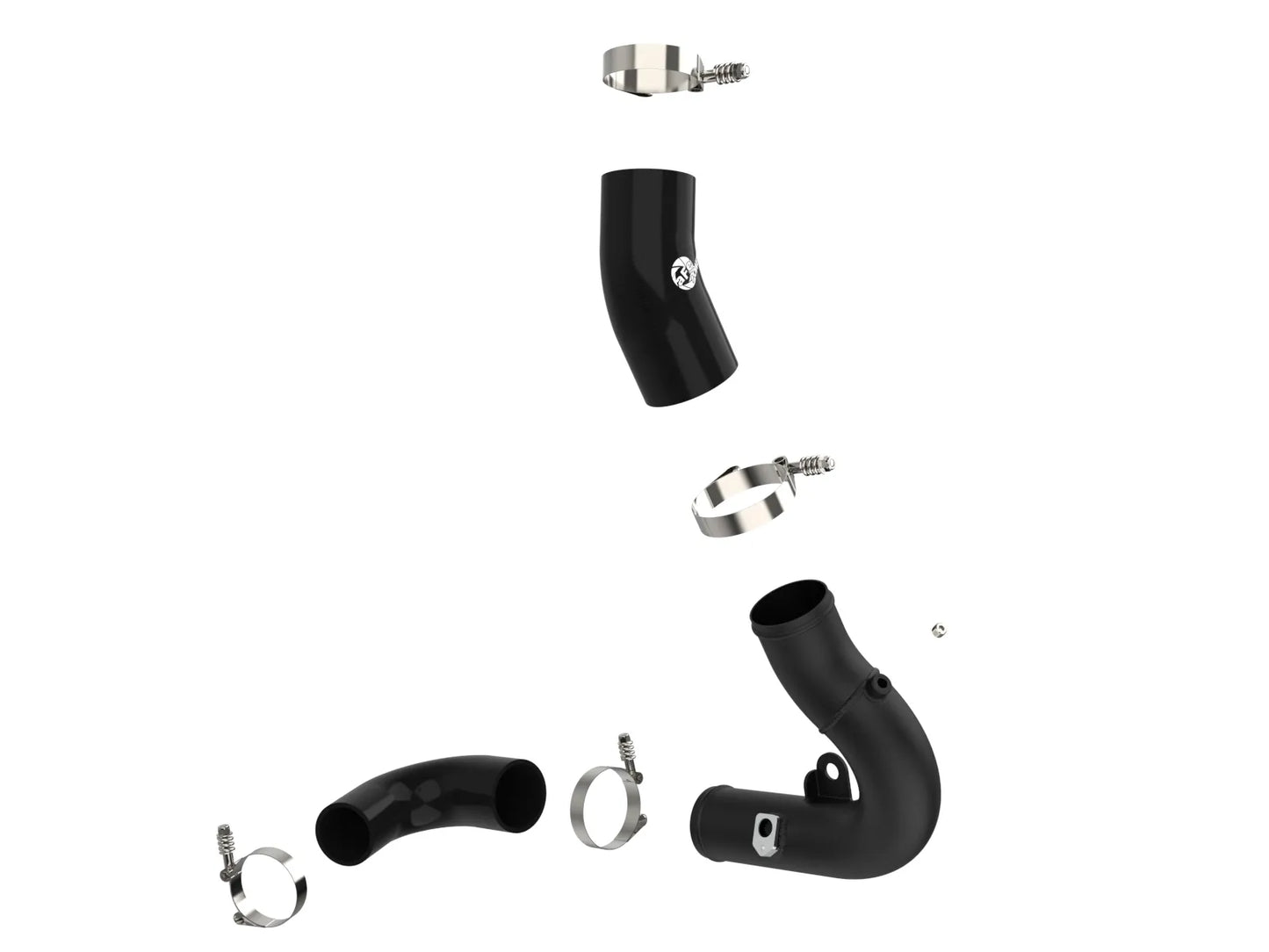 aFe BladeRunner 2.75 IN Aluminum Cold Charge Pipe Black - 2022-2024 VW Golf GTI