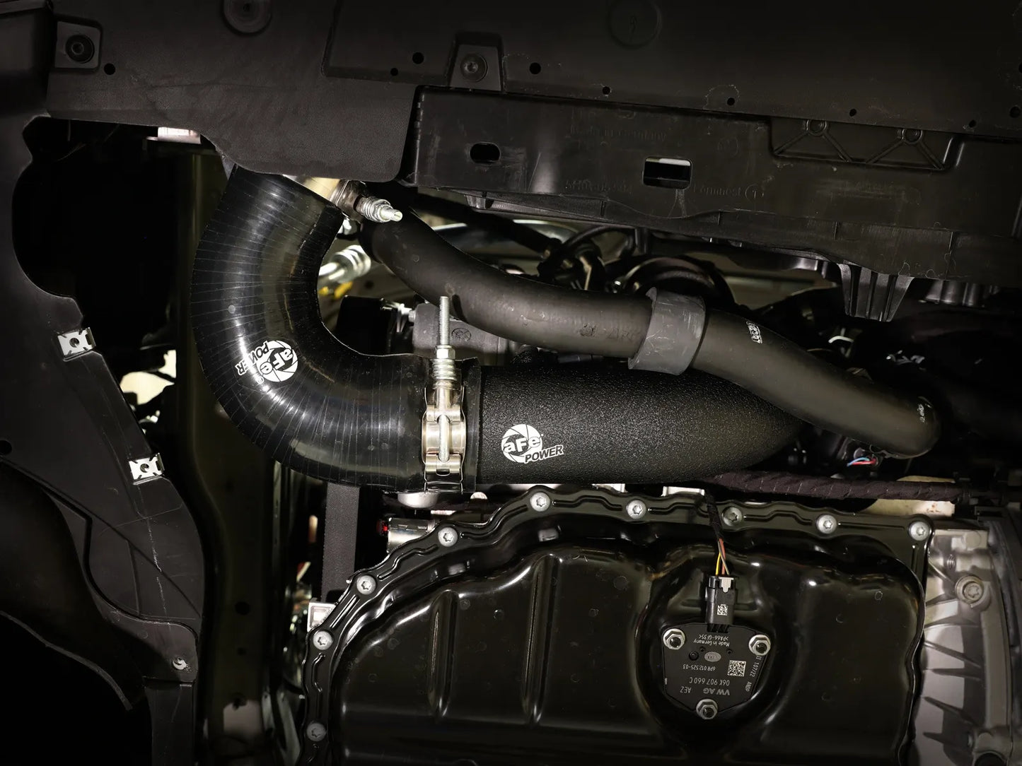 aFe BladeRunner 2.75 IN Aluminum Cold Charge Pipe Black - 2022-2024 VW Golf GTI