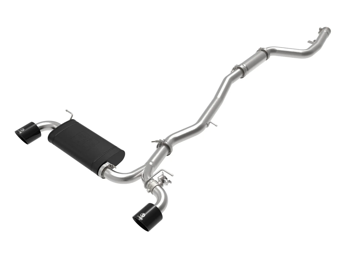 aFe Takeda 3 IN to 2-1/2 IN 304 Stainless Steel Cat-Back Exhaust System w/ Black Tip - 2020-2024 Toyota GR Supra B58