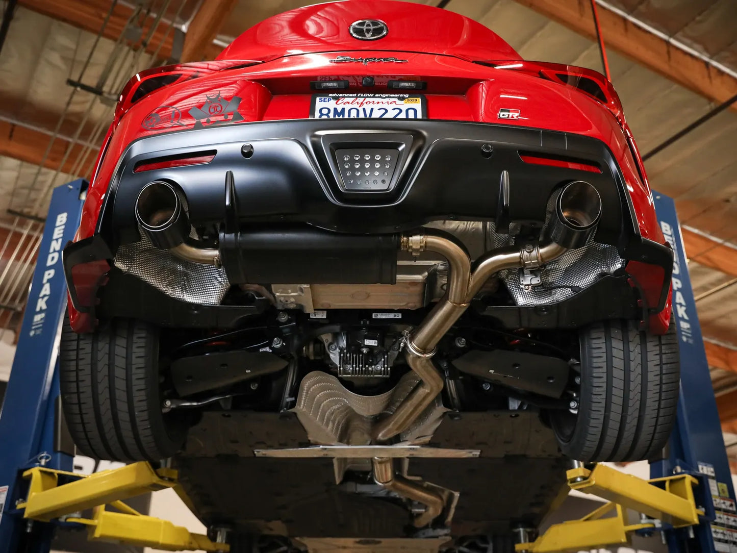 aFe Takeda 3 IN to 2-1/2 IN 304 Stainless Steel Cat-Back Exhaust System w/ Black Tip - 2020-2024 Toyota GR Supra B58