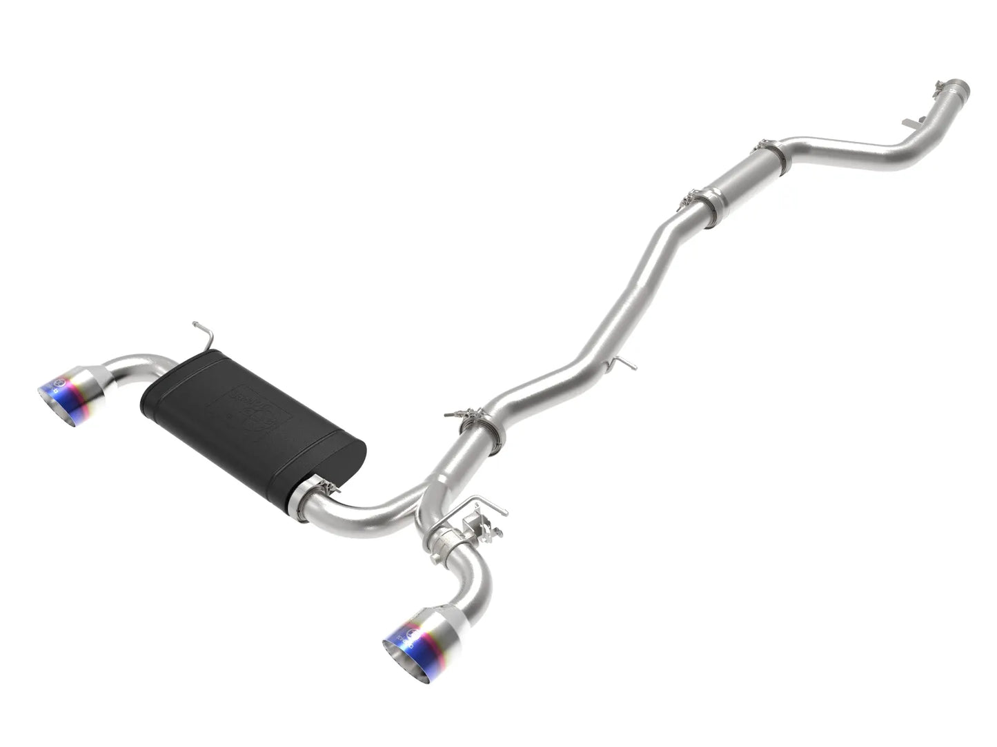 aFe Takeda 3 IN to 2-1/2 IN 304 Stainless Steel Cat-Back Exhaust System w/ Blue Flame Tip - 2020-2024 Toyota GR Supra B58