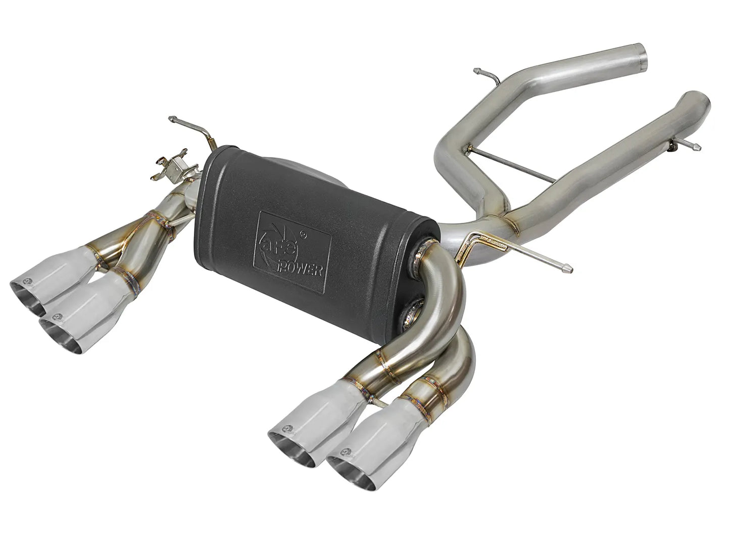 aFe MACH Force-Xp 3 IN to 2-1/2 IN 304 Stainless Steel Axle-Back Exhaust System - 2015-2020 BMW M3/M4
