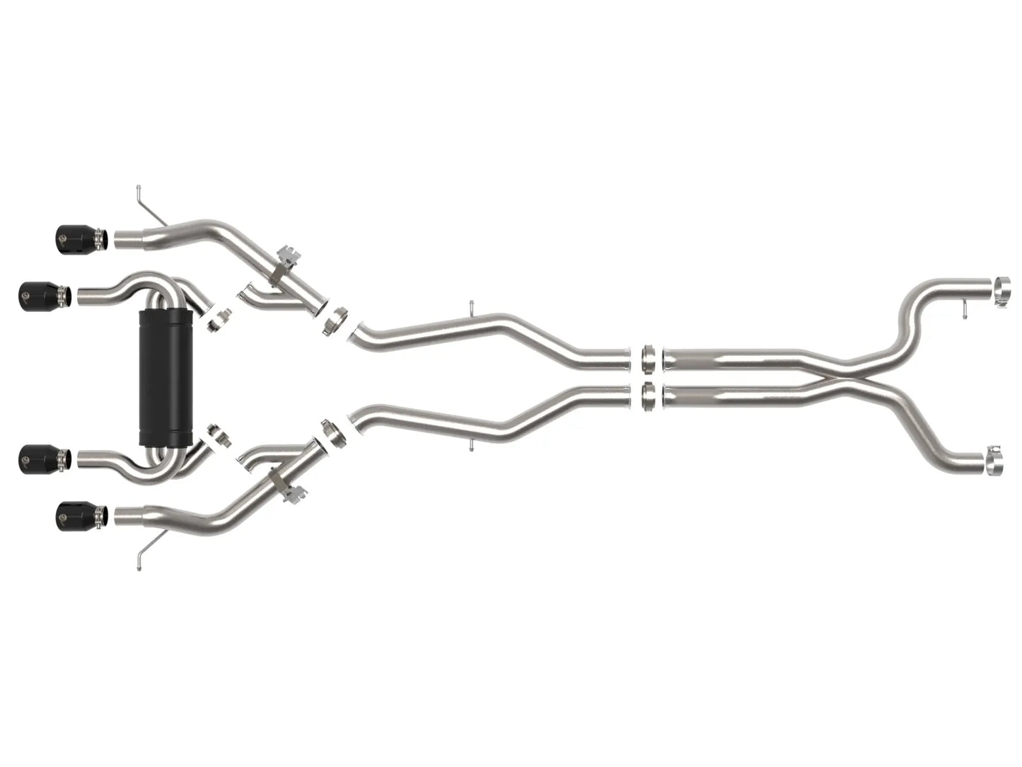 aFe MACH Force-Xp 3 IN to 2-1/2 IN 304 Stainless Steel Cat-Back Exhaust w/ Black Tip - 2020-2024 BMW M3/M4