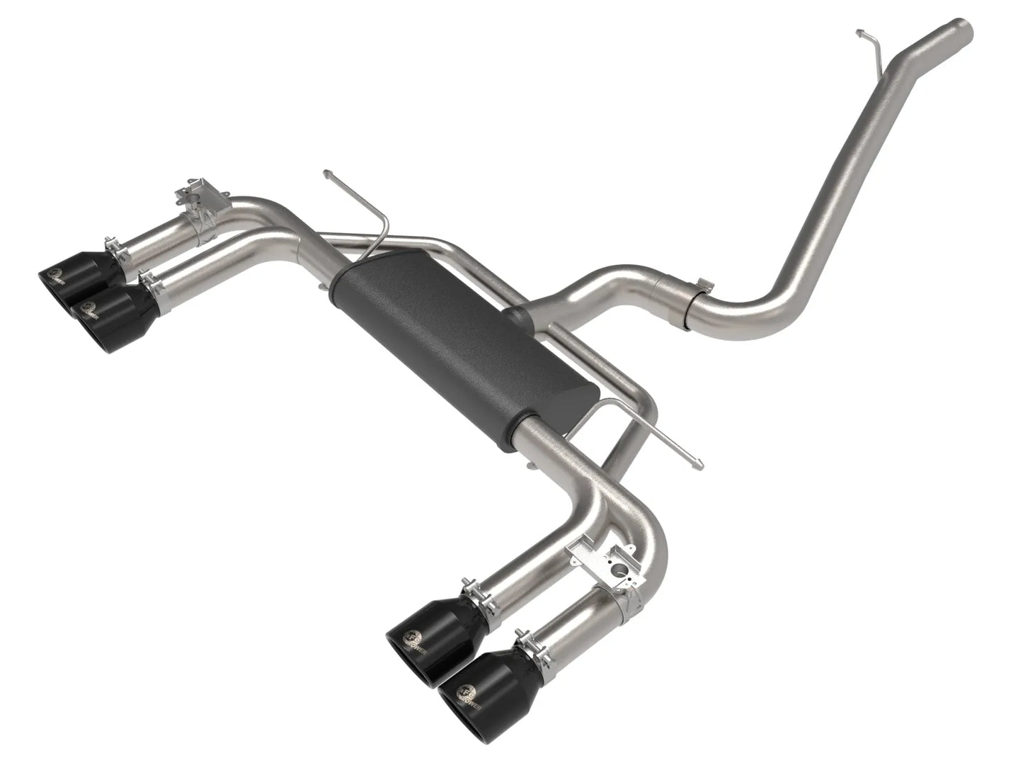 aFe MACH Force-Xp 3 IN to 2-1/2 IN 304 Stainless Steel Cat-Back Exhaust System w/ Black Tip - 2015-2020 Audi S3