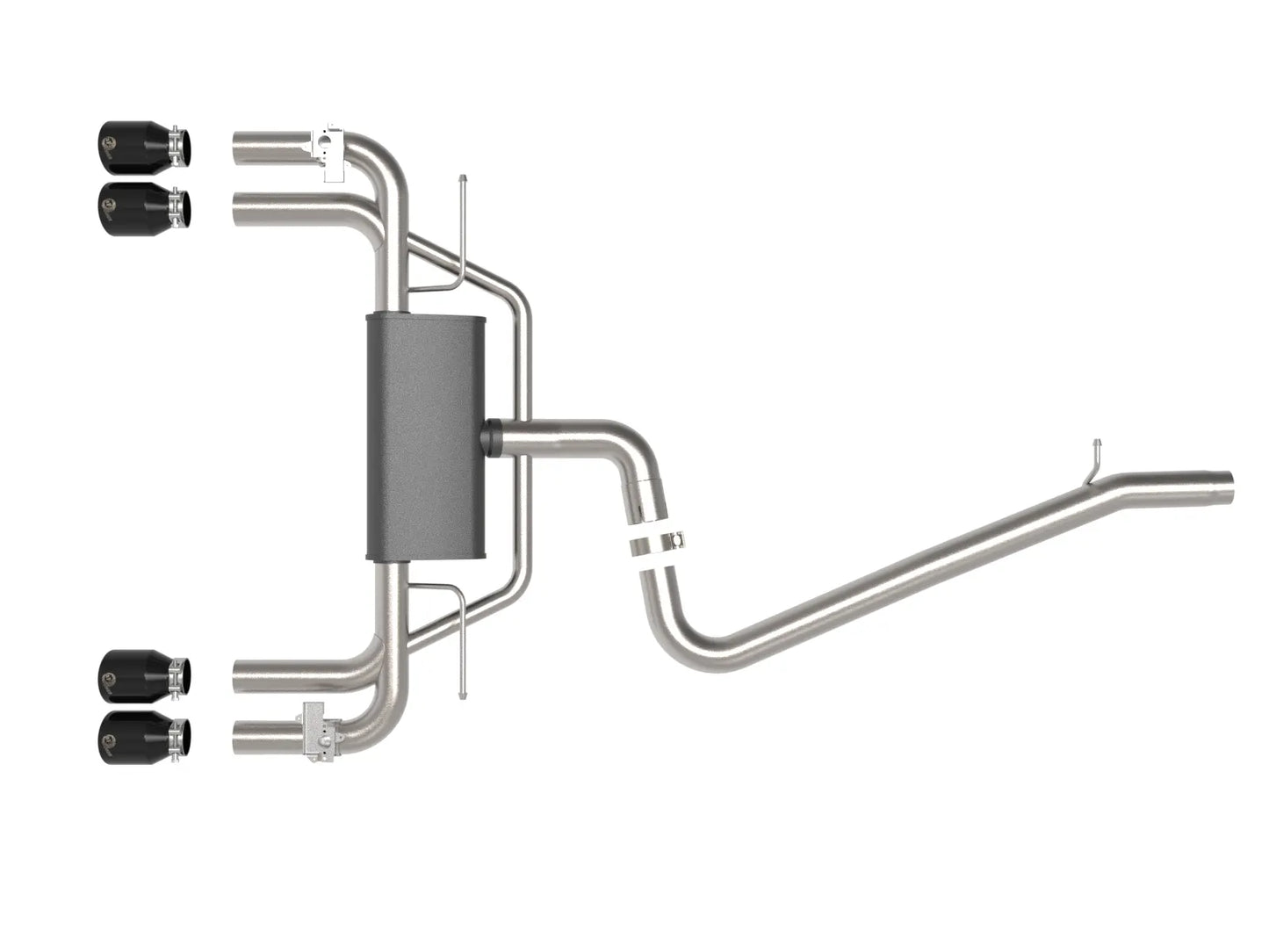 aFe MACH Force-Xp 3 IN to 2-1/2 IN 304 Stainless Steel Cat-Back Exhaust System w/ Black Tip - 2015-2020 Audi S3