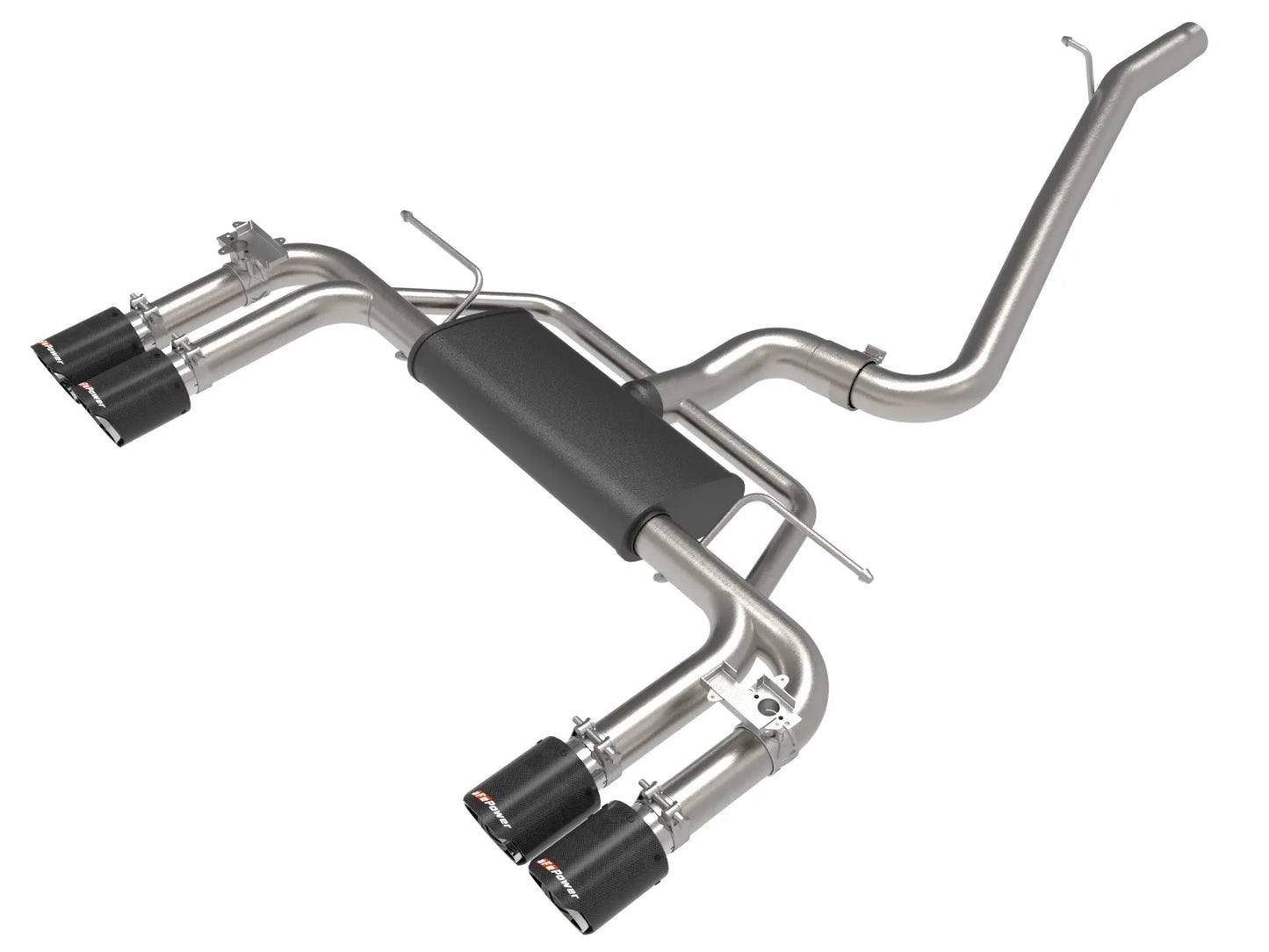 aFe MACH Force-Xp 3 IN to 2-1/2 IN 304 Stainless Steel Cat-Back Exhaust System w/ Carbon Fiber Tip - 2015-2020 Audi S3
