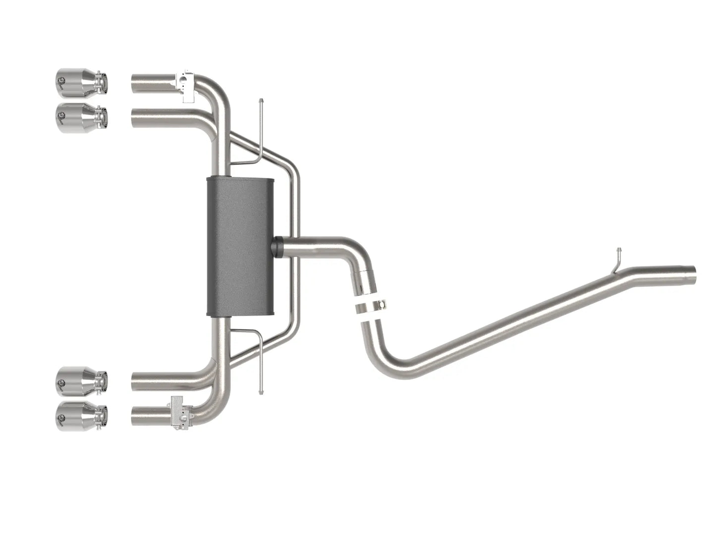 aFe MACH Force-Xp 3 IN to 2-1/2 IN 304 Stainless Steel Cat-Back Exhaust System w/ Polished Tip - 2015-2020 Audi S3