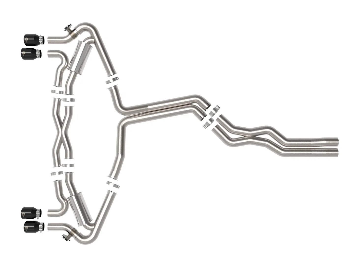 aFe MACH Force-Xp 3 IN to 2-1/2 IN 304 Stainless Steel Cat-Back Exhaust w/ Black Tip - 2020-2024 Audi RS6 Avant