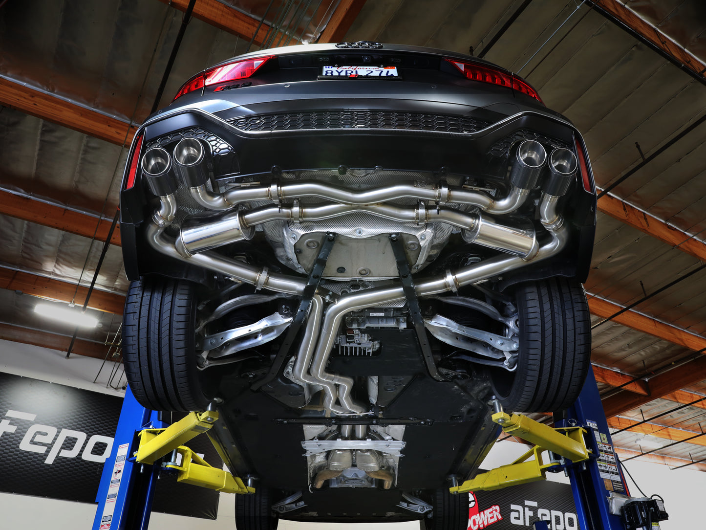 aFe MACH Force-Xp 3 IN to 2-1/2 IN 304 Stainless Steel Cat-Back Exhaust w/ Carbon Fiber Tip - 2020-2024 Audi RS6 Avant