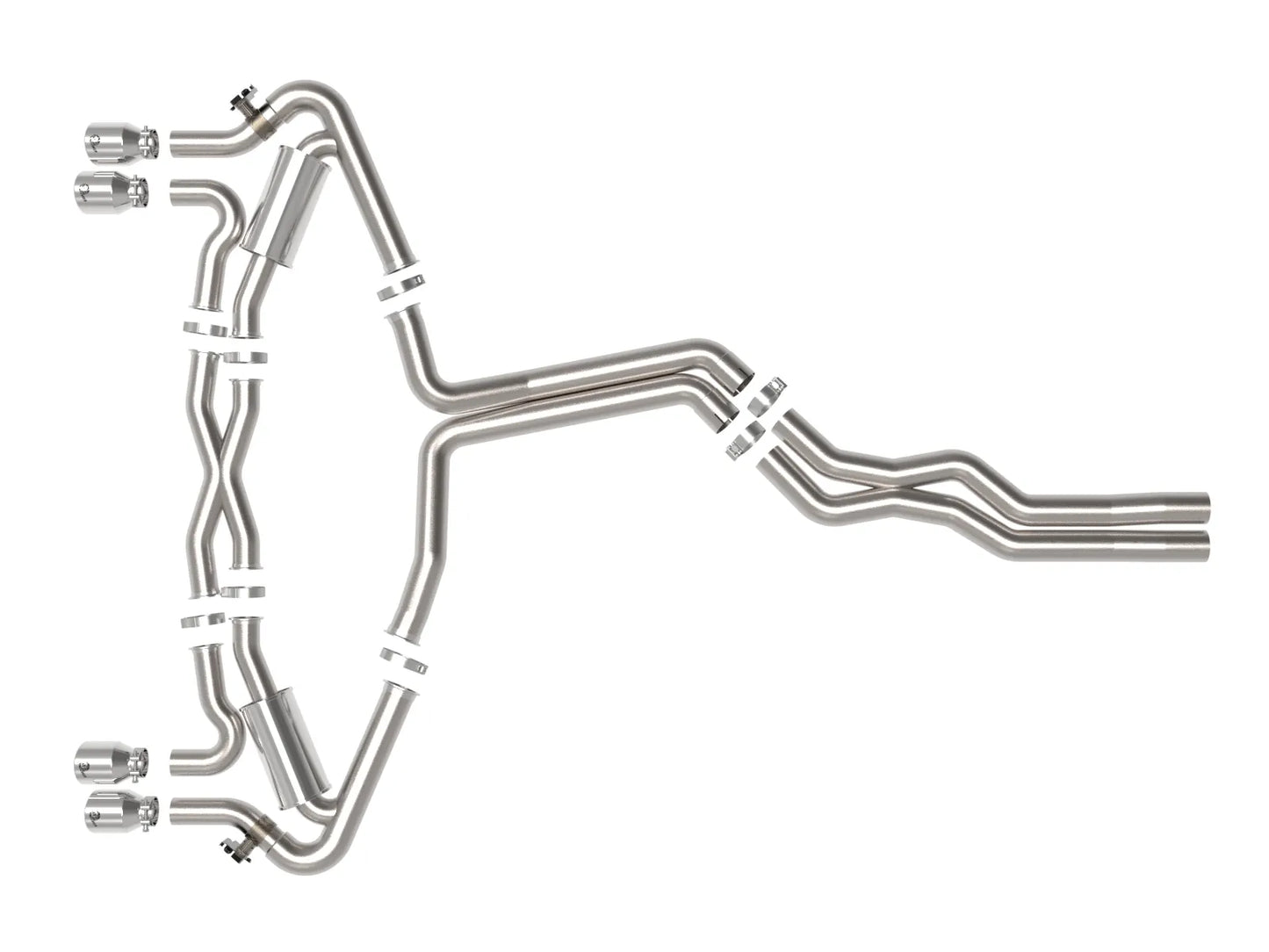 aFe MACH Force-Xp 3 IN to 2-1/2 IN 304 Stainless Steel Cat-Back Exhaust w/ Polished Tip - 2020-2024 Audi RS6 Avant