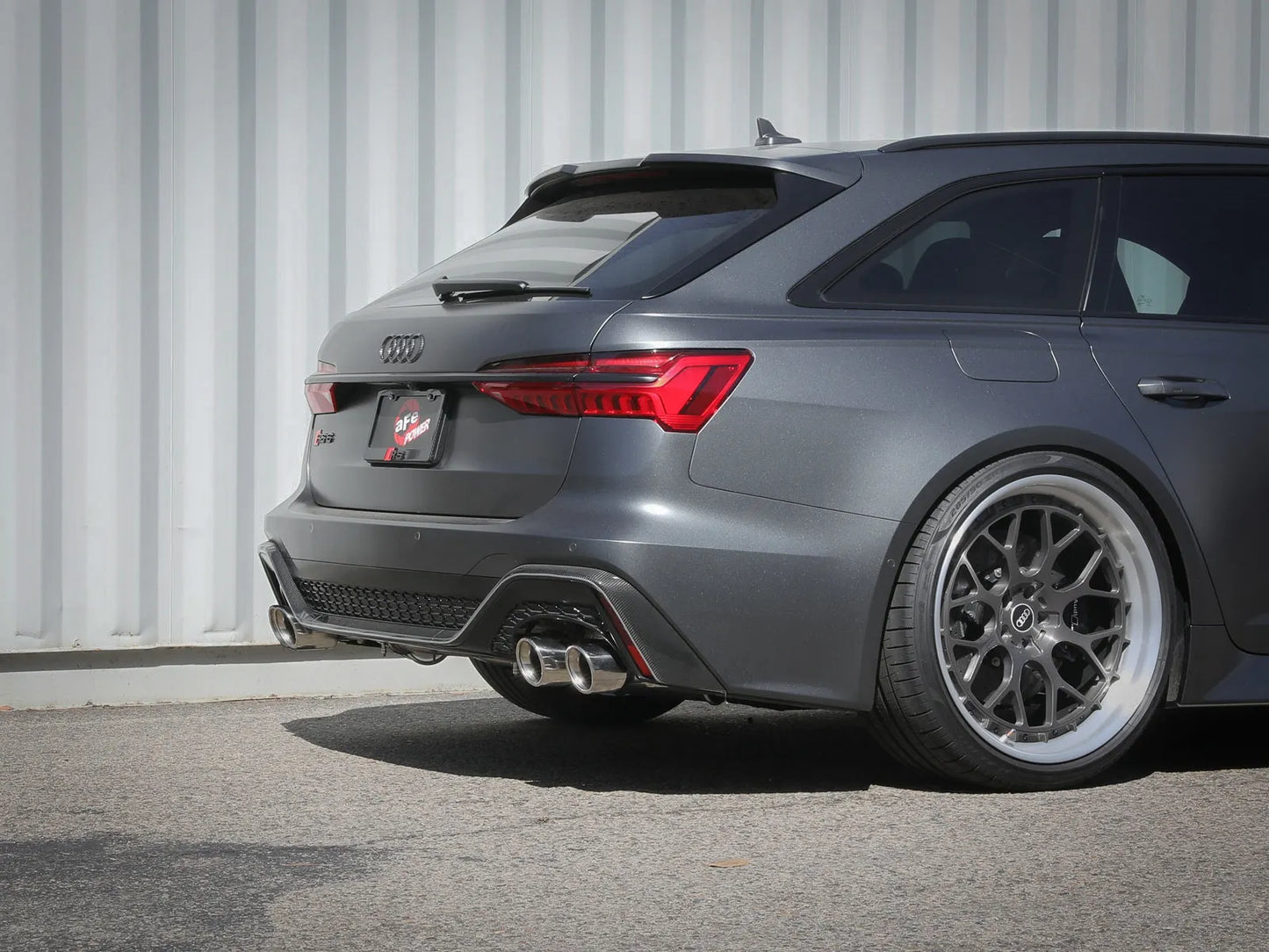 aFe MACH Force-Xp 3 IN to 2-1/2 IN 304 Stainless Steel Cat-Back Exhaust w/ Polished Tip - 2020-2024 Audi RS6 Avant