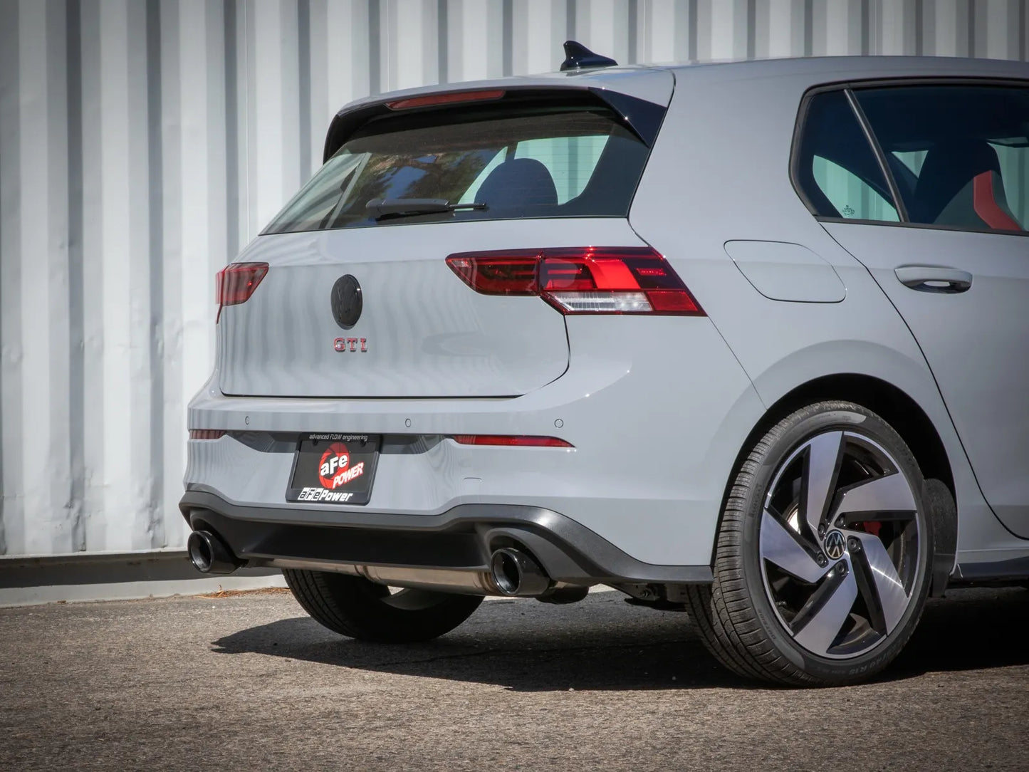 aFe Gemini XV 3 IN to 2-1/2 IN 304 Stainless Steel Cat-Back Exhaust System w/ Cut-Out Black - 2022-2024 VW Golf GTI