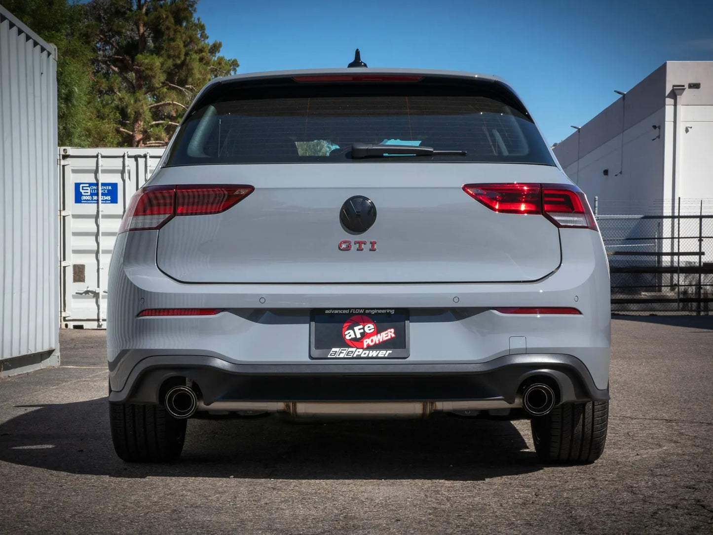 aFe Gemini XV 3 IN to 2-1/2 IN 304 Stainless Steel Cat-Back Exhaust System w/ Cut-Out Carbon Fiber - 2022-2024 VW Golf GTI