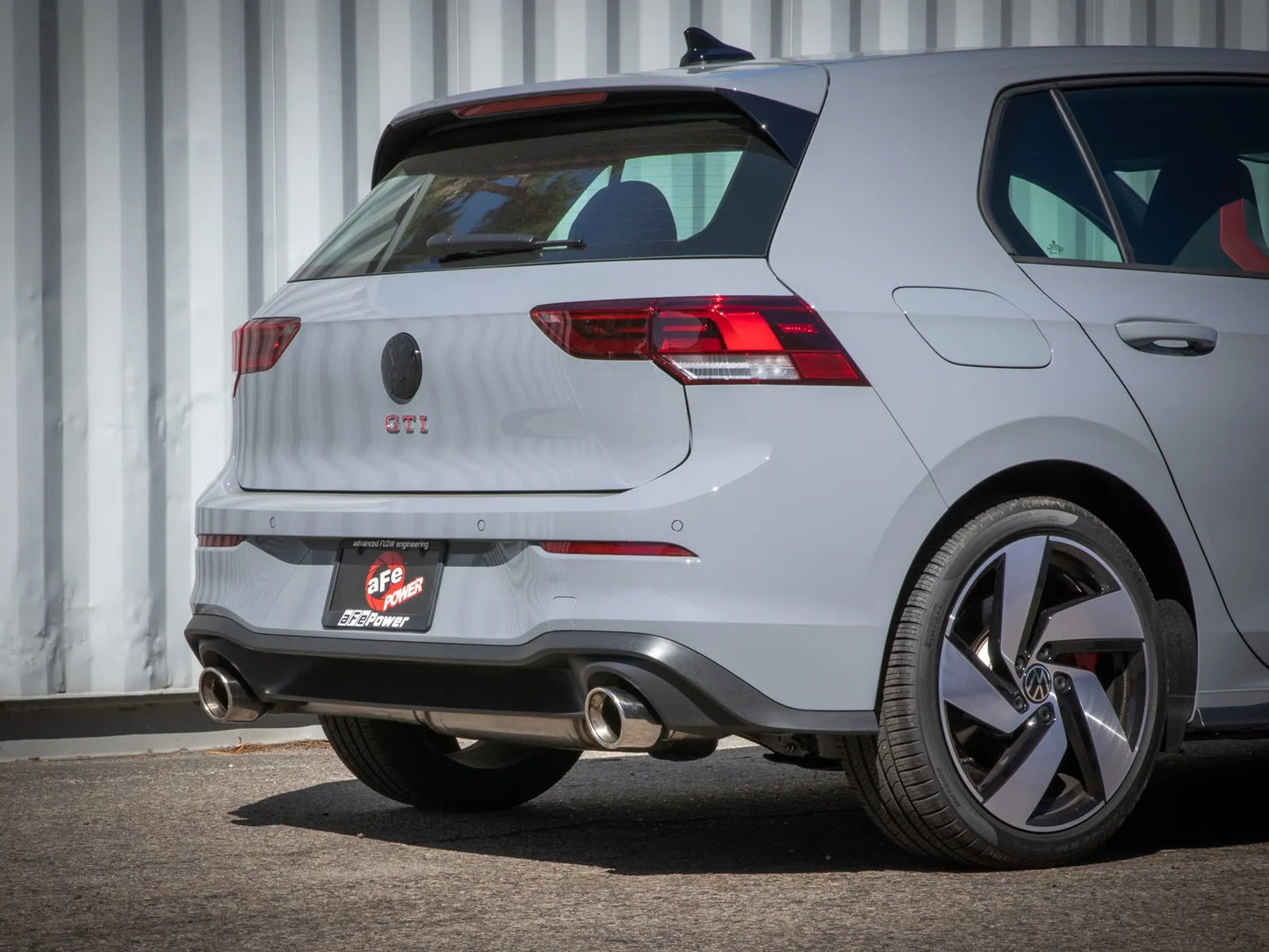 aFe Gemini XV 3 IN to 2-1/2 IN 304 Stainless Steel Cat-Back Exhaust System w/ Cut-Out Polished - 2022-2024 VW Golf GTI