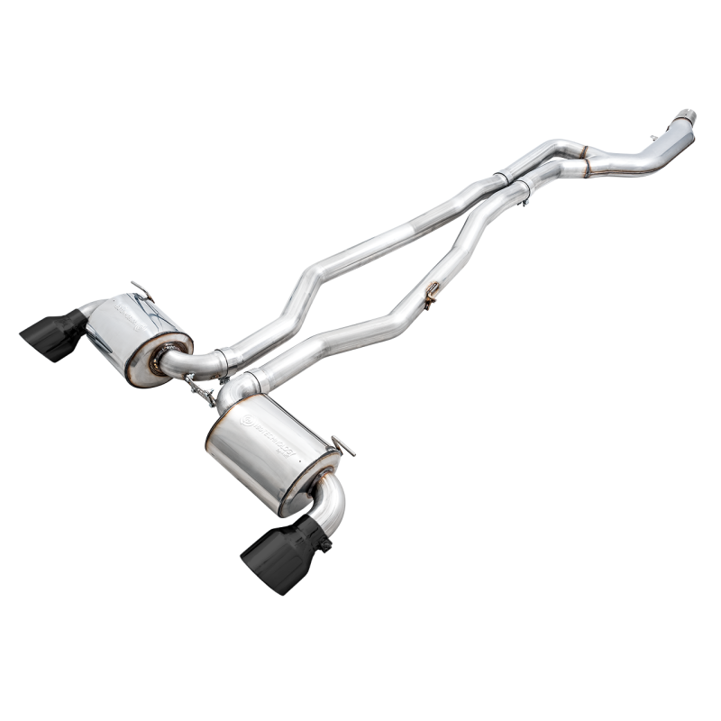 AWE Tuning Non-Resonated Touring Edition Exhaust with 5" Diamond Black Tips - 2020-2024 Toyota GR Supra - STREETUNED