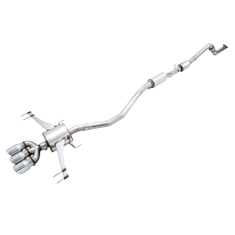 AWE Tuning Touring Edition Exhaust w/Front & Mid Pipes & Chrome Silver Tips - 2017-2021 Honda Civic Type R - STREETUNED