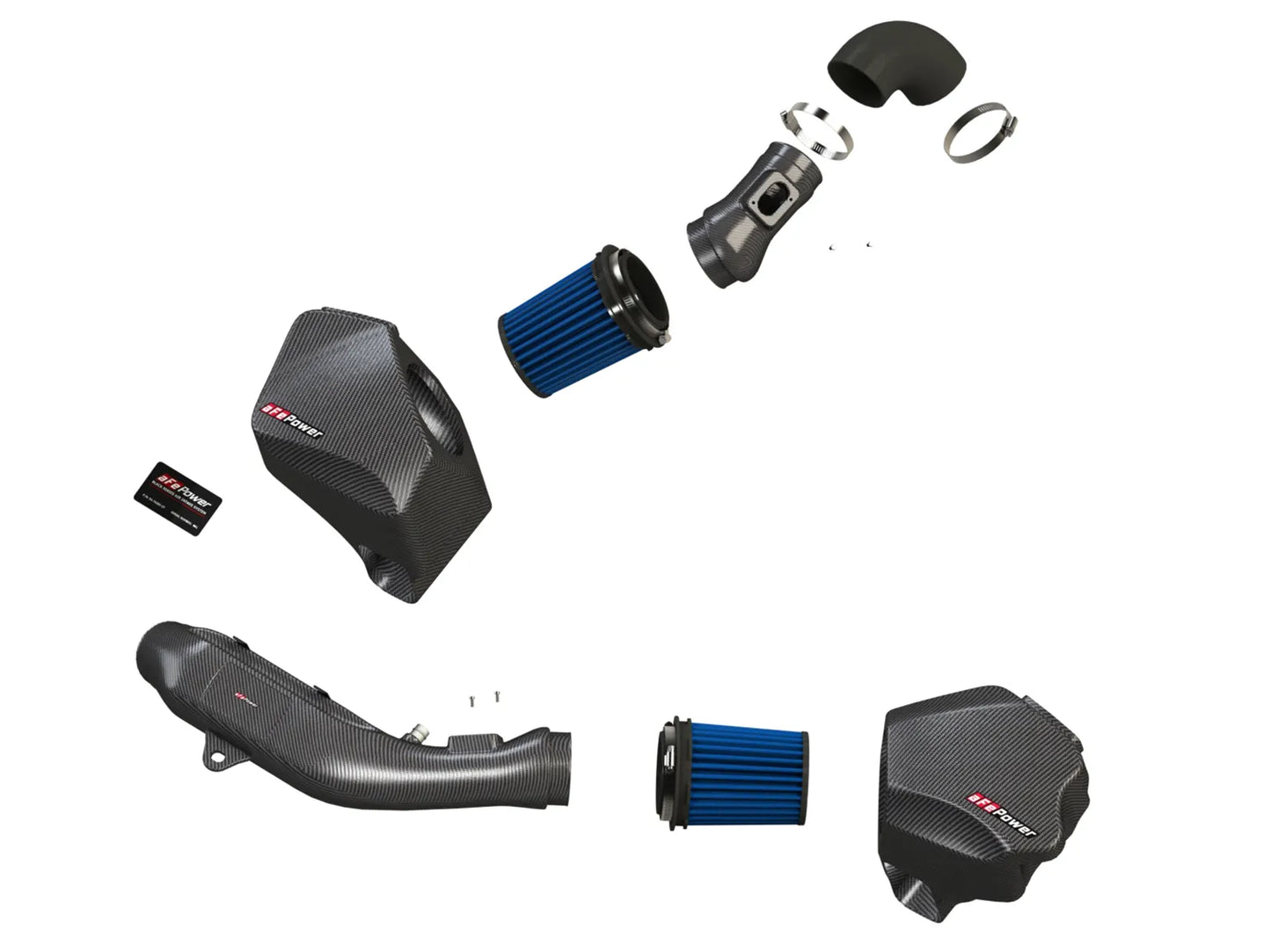 aFe Black Series Momentum Carbon Fiber Cold Air Intake System w/Pro 5R Filter Media - 2015-2020 BMW M3/M4 - 2019-2021 BMW M2 Competition