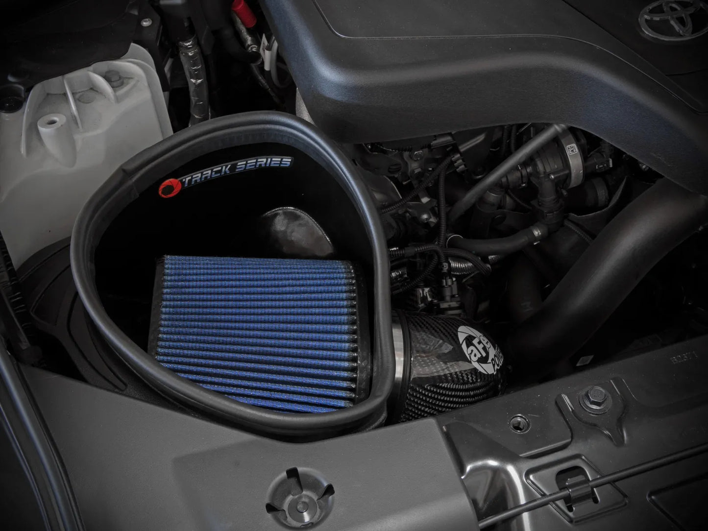 aFe Track Series Carbon Fiber Cold Air Intake System w/ Pro 5R Filter - 2021-2024 Toyota GR Supra - 2019-2024 BMW Z4