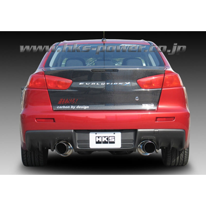HKS Hi-Power Dual Tip Catback Exhaust - 2008-2016 Mitsubishi Evolution X