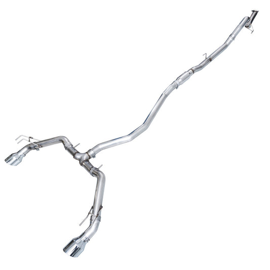 AWE Tuning Track Edition Catback Exhaust with Dual Chrome Silver Tips - 2022-2024 Honda Civic Si FE1 FWD - STREETUNED