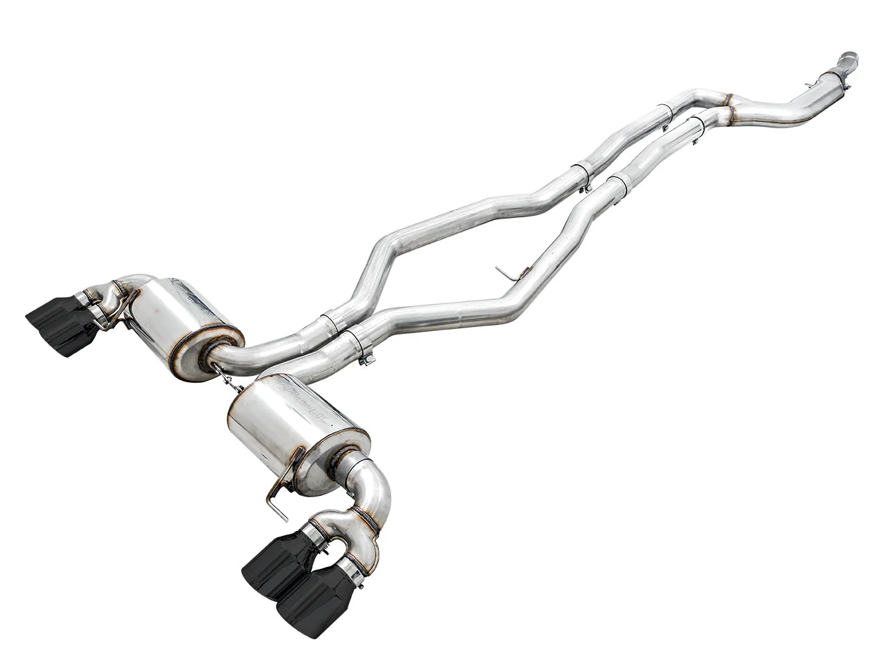 AWE Tuning Non-Resonated Touring Edition Exhaust With Quad Diamond Black Tips - 2019-2024 BMW M340i/M440i (G20) - STREETUNED