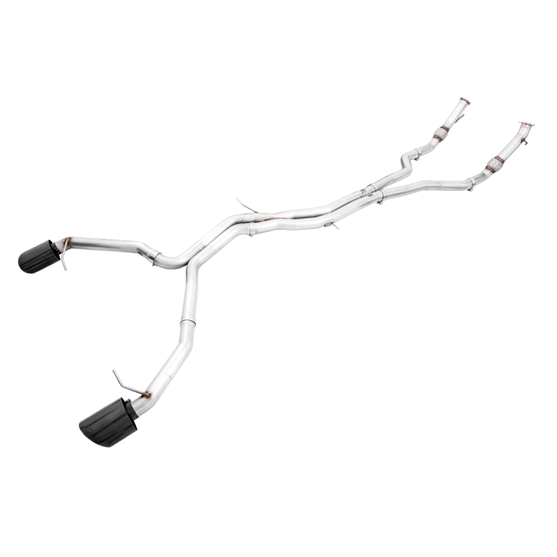 AWE Tuning Audi B9.5 RS5 Sportback Non-Resonated Track Edition Exhaust - RS-Style Diamond Blk Tips - STREETUNED