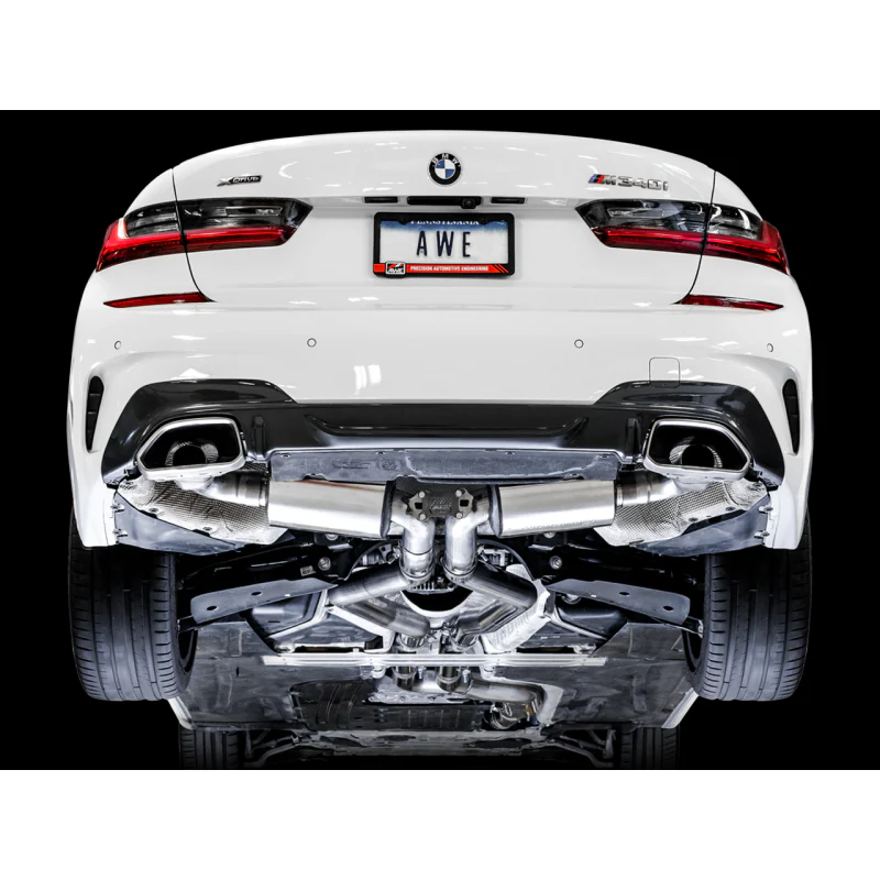 AWE Tuning Resonated Touring Edition Exhaust - 2019-2024 BMW M340iM440i (G20) (Use OE Tips) - STREETUNED