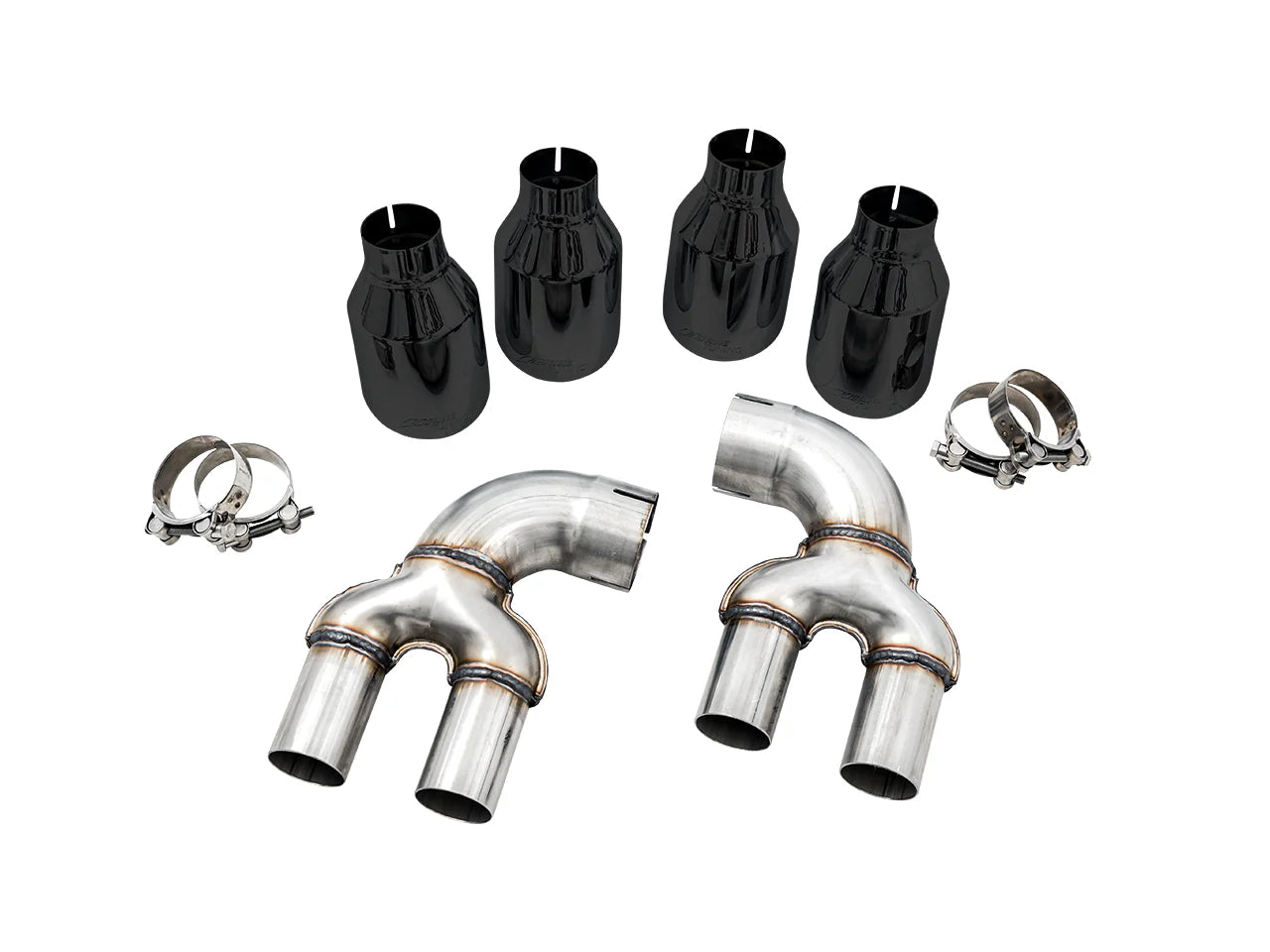 AWE Tuning OE To Quad Tip Conversion Kit With Diamond Black Tip - 2019-2024 BMW M340i/M440i (G20) - STREETUNED
