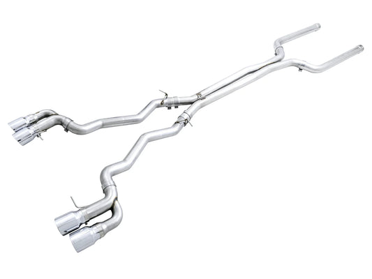 AWE Tuning Track Edition Catback Exhaust With Chrome Silver Tips - 2018-2023 F90 BMW M5 - STREETUNED