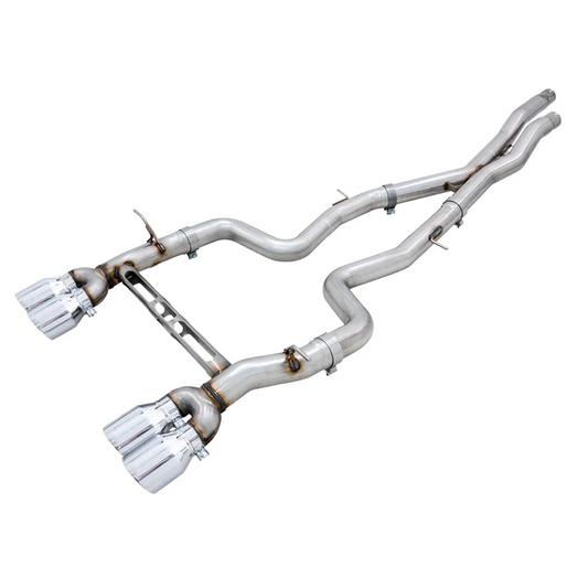 AWE Tuning Track Edition Catback Exhaust With Chrome Silver Tips - 2015-2020 BMW F8X M3/M4 - STREETUNED
