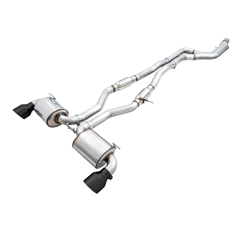 AWE Tuning Resonated Touring Edition Exhaust with 5" Diamond Black Tips - 2020-2024 Toyota GR Supra - STREETUNED