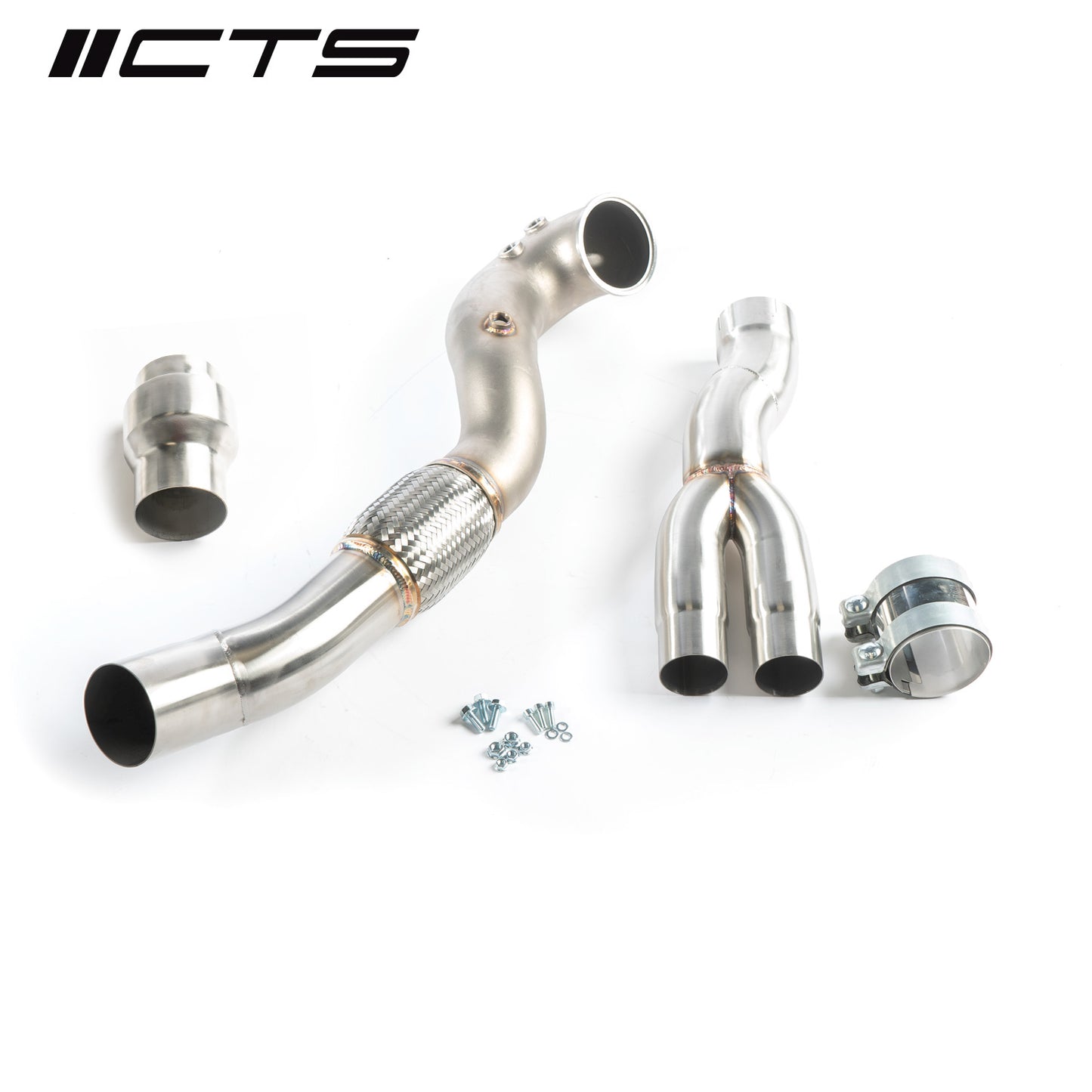 CTS Turbo Single High-Flow Catted Downpipe - 2018+ Audi 8V/8Y RS3/Audi 8S TTRS 2.5T EVO - STREETUNED