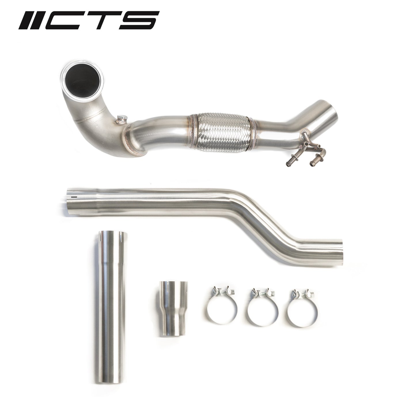CTS Turbo Race Catless Downpipe - 2015-2020 Volkswagen MK7/MK7.5 Golf AWD/Golf R and Audi/A3/S3/TT/TT-S Quattro - STREETUNED