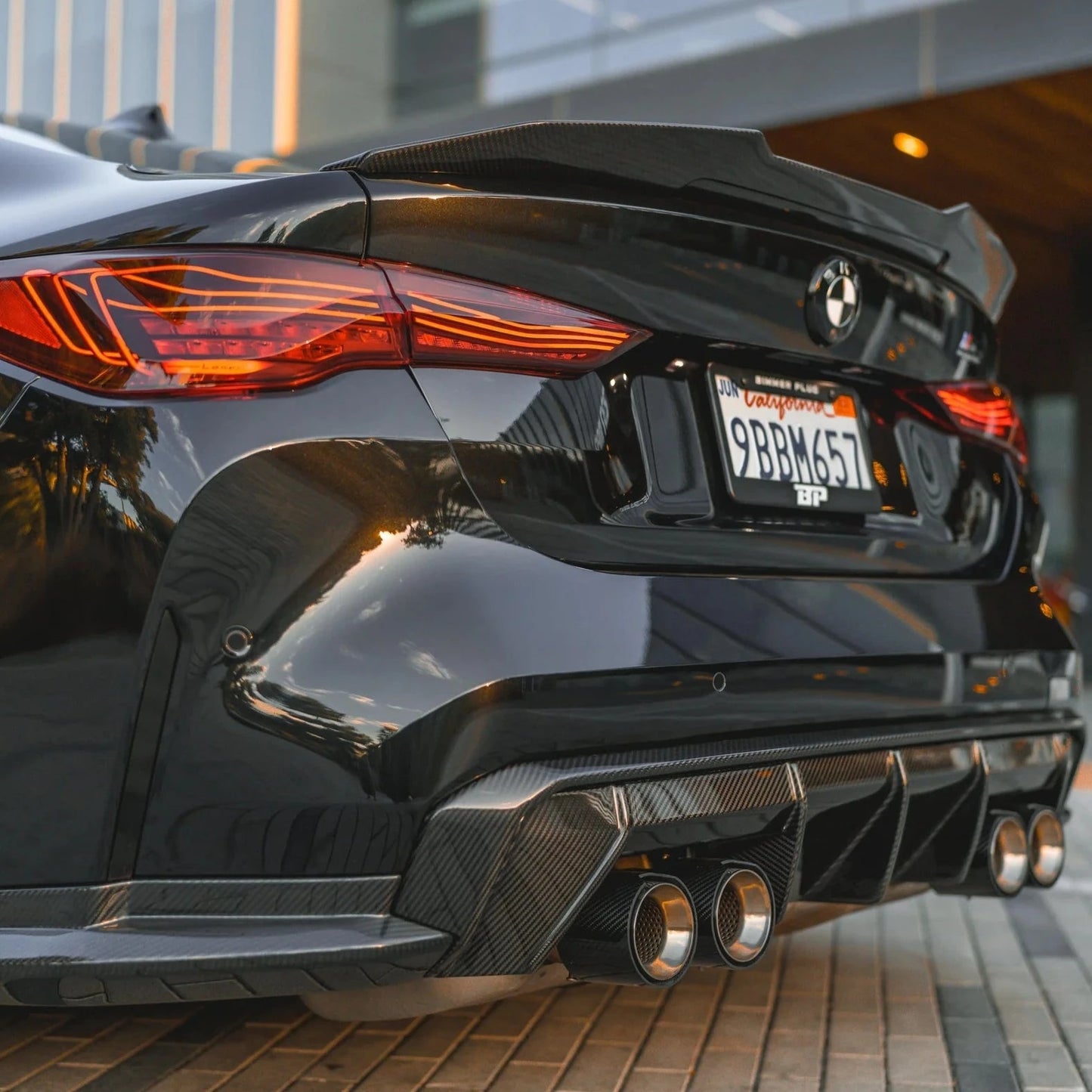 M-Performance Style Carbon Fiber Rear Diffuser - 2021+ BMW G80 M3/G82 M4 - STREETUNED
