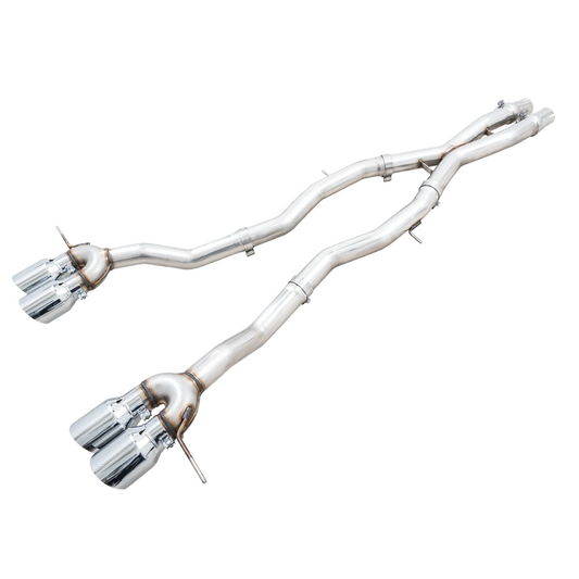 AWE Tuning Track Edition Catback Exhaust with Chrome Silver Tips - 2021-2024 BMW G80 M3/G82 M4 - STREETUNED