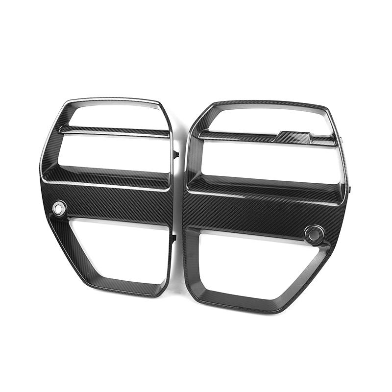 V Style Carbon Fiber Front Grilles - 2021+ BMW G80 M3/G82 M4 - STREETUNED