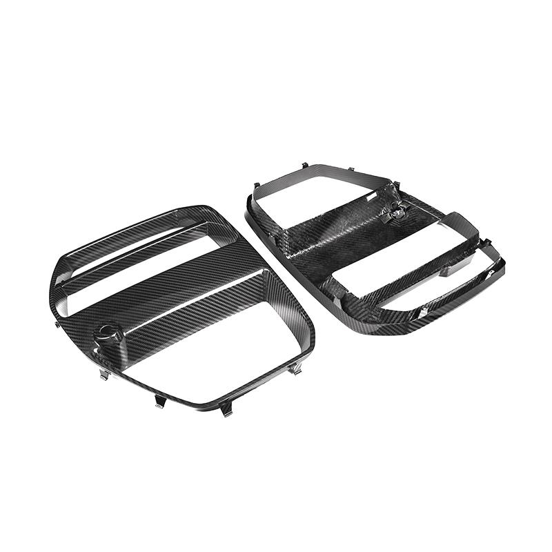 V Style Carbon Fiber Front Grilles - 2021+ BMW G80 M3/G82 M4 - STREETUNED