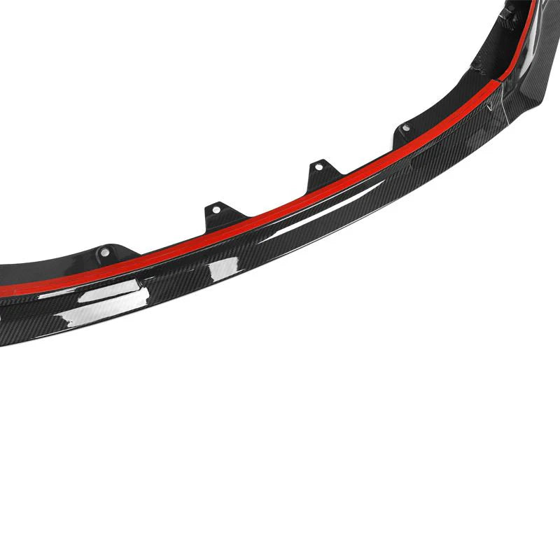 V Style Carbon Fiber Front Lip - 2021+ BMW G80 M3/G82 M4 - STREETUNED