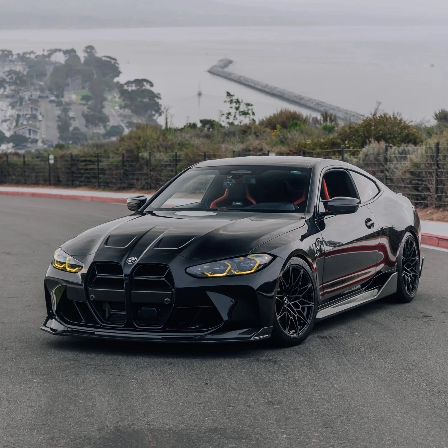 V Style Carbon Fiber Front Lip - 2021+ BMW G80 M3/G82 M4 - STREETUNED