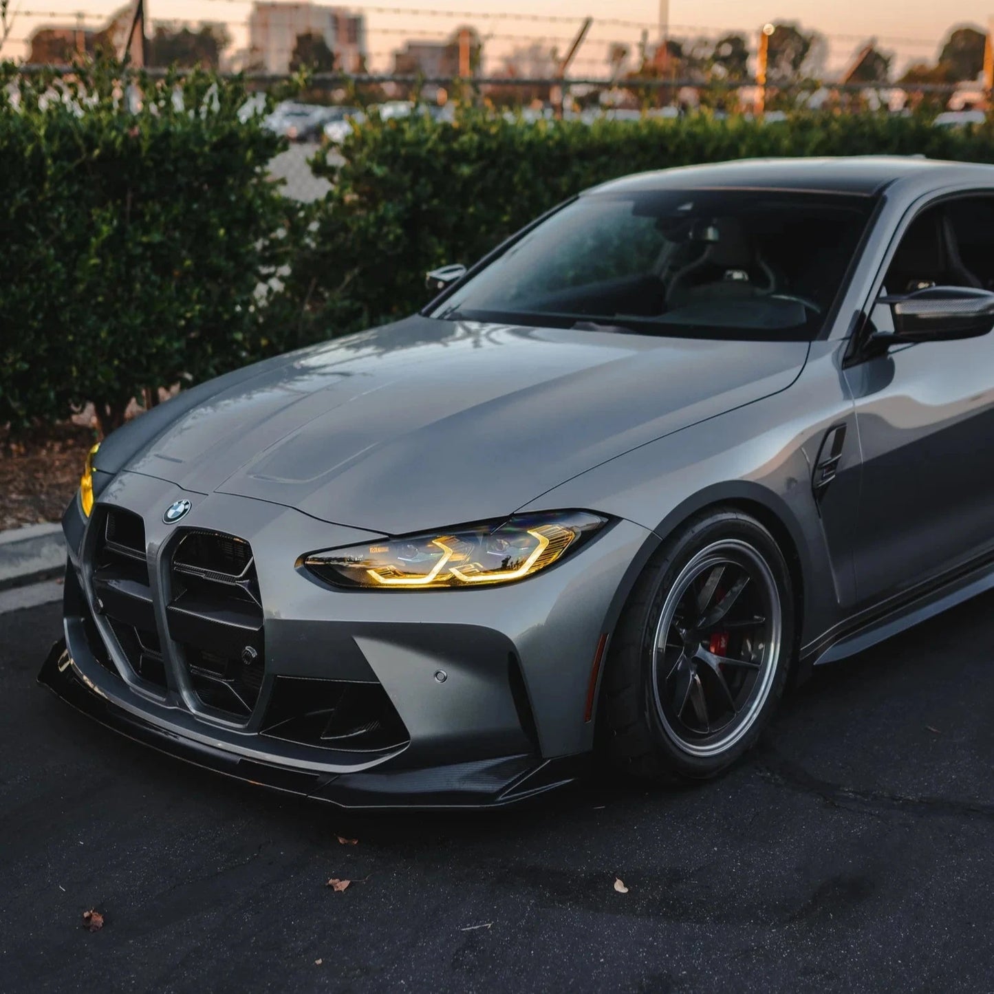 V Style Carbon Fiber Front Lip - 2021+ BMW G80 M3/G82 M4 - STREETUNED