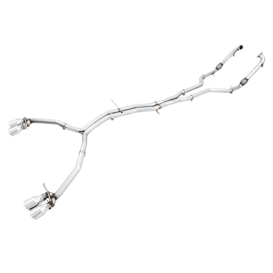 AWE Tuning Audi B9 S5 Sportback Track Edition Exhaust - Non-Resonated (Silver 90mm Tips) - STREETUNED