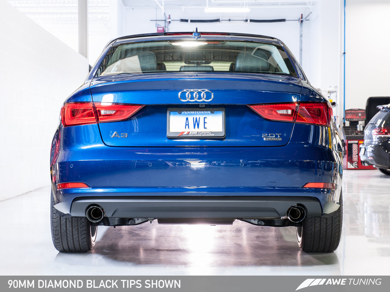 AWE Tuning Touring Edition Exhaust With Dual Outlet Diamond Black Tips (90mm) - 2015-2020 Audi 8V A3 - STREETUNED