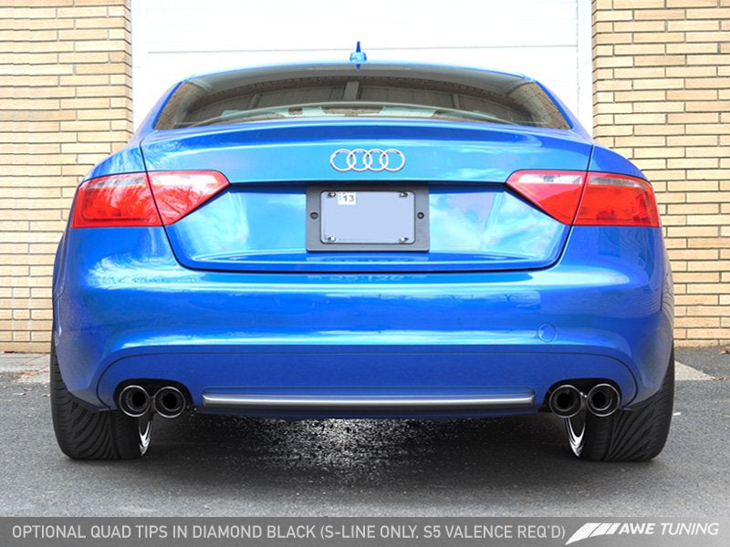AWE Tuning Touring Edition Exhaust With Quad Outlet Polished Silver Tips - 2010-2016 Audi B8 A5 2.0T - STREETUNED