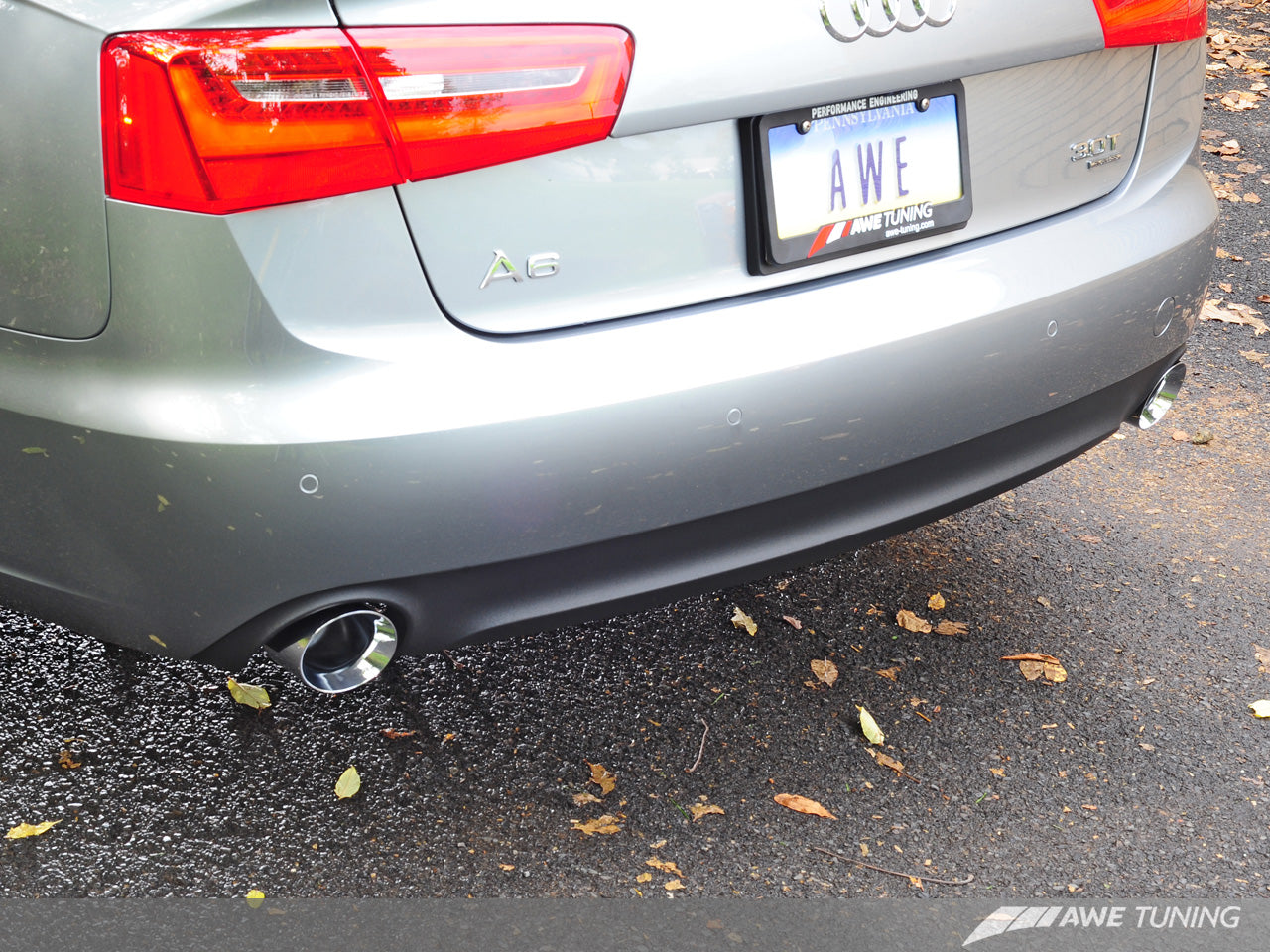 AWE Tuning Touring Edition Exhaust With Dual Outlet Chrome Silver Tips - 2012-2015 Audi C7 A6 3.0T - STREETUNED