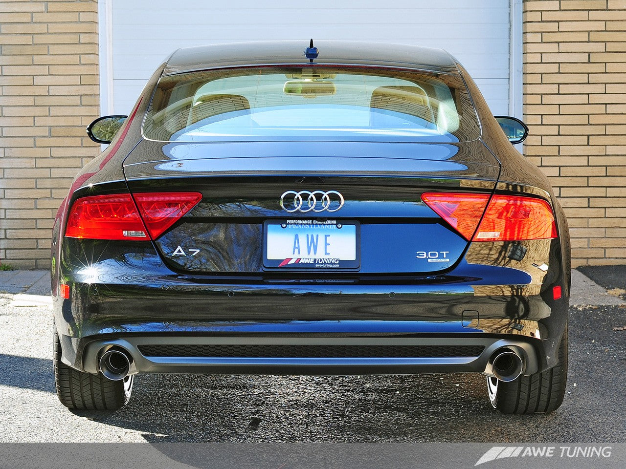 AWE Tuning Touring Edition Exhaust With Dual Outlet Chrome Silver Tips - 2012-2015 Audi C7 A7 3.0T - STREETUNED