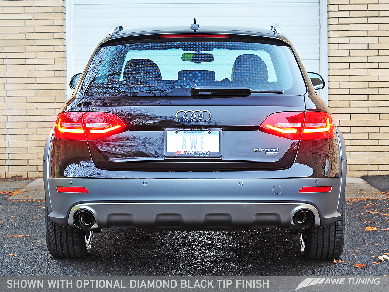 AWE Tuning Touring Edition Exhaust With Dual Outlet Diamond Black Tips - 2013-2016 Audi B8.5 All Road - STREETUNED