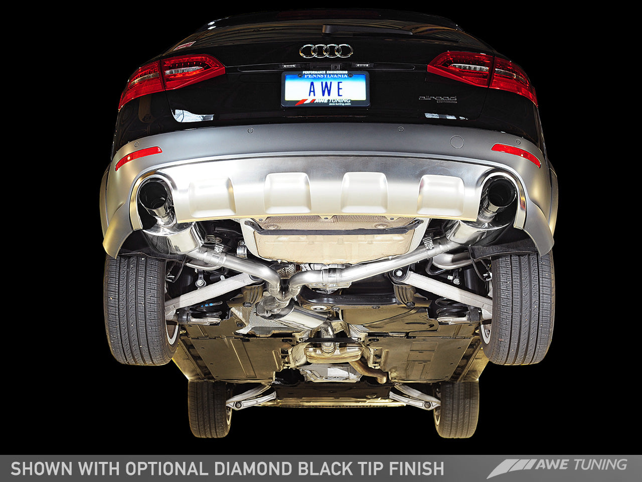AWE Tuning Touring Edition Exhaust With Dual Outlet Polished Silver Tips - 2013-2016 Audi B8.5 All Road - STREETUNED