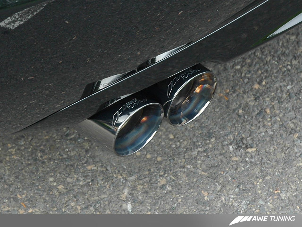 AWE Tuning Touring Edition Quad Tip Exhaust With Diamond Black Tips - 2006-2008 Audi B7 A4 3.2L - STREETUNED