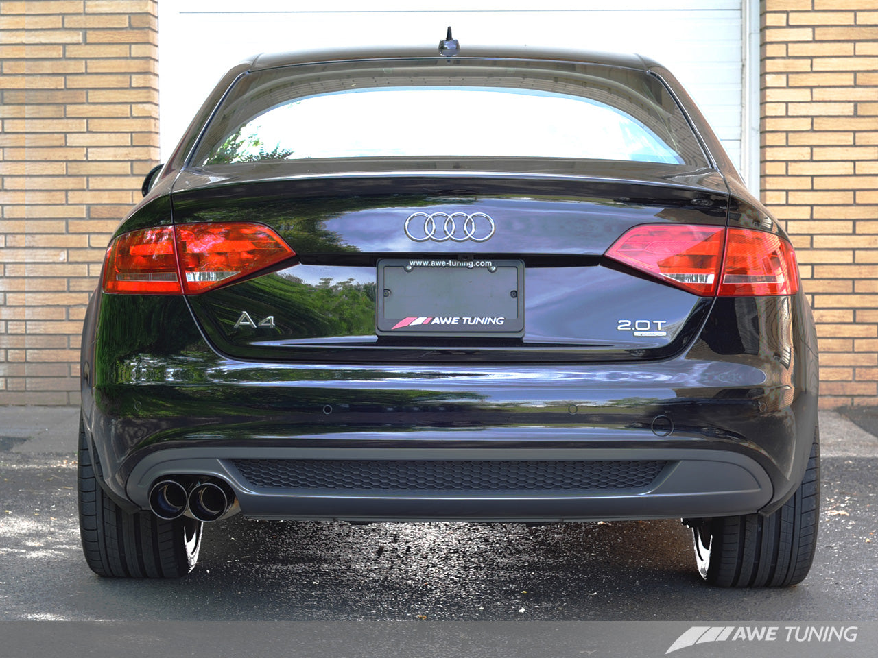 AWE Tuning Touring Edition Exhaust With Single Side Polished Silver Tips - 2009-2016 Audi B8 A4 - STREETUNED
