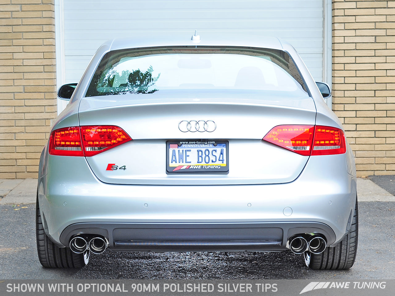 AWE Tuning Touring Edition Exhaust With Chrome Silver Tips (90mm) - 2013-2015 Audi B8 / B8.5 S4 3.0T - STREETUNED